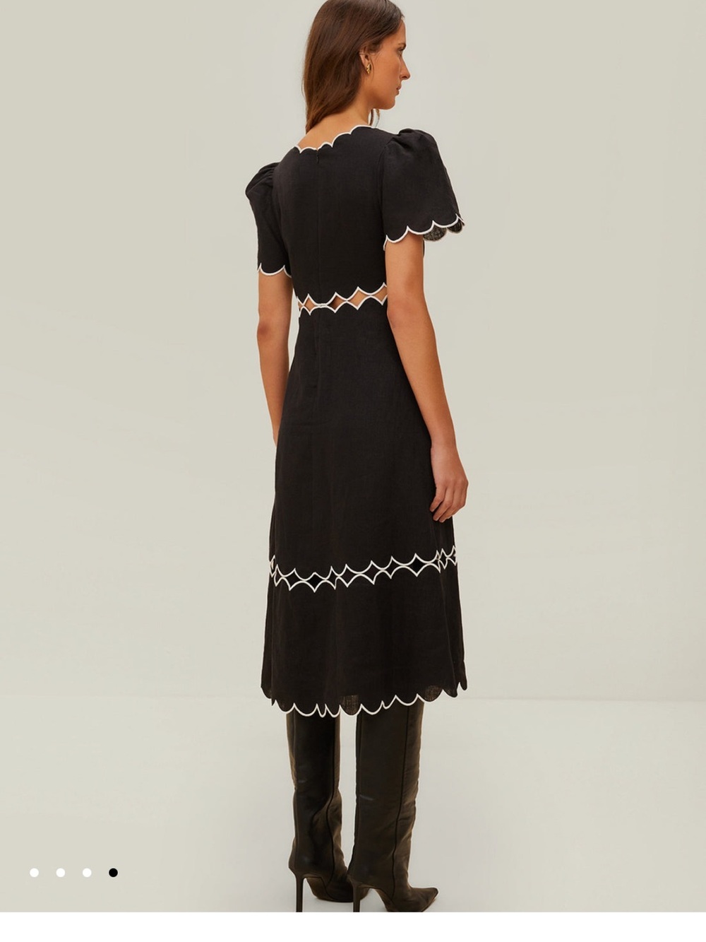 Farm Rio Black Short Sleeve Maxi Dress - Picture 5 of 5